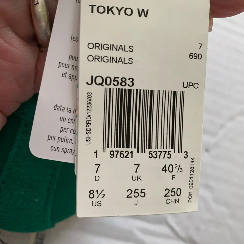 Adidas Women's Green and Pink Tokyo Sneakers - Picture 5 of 5
